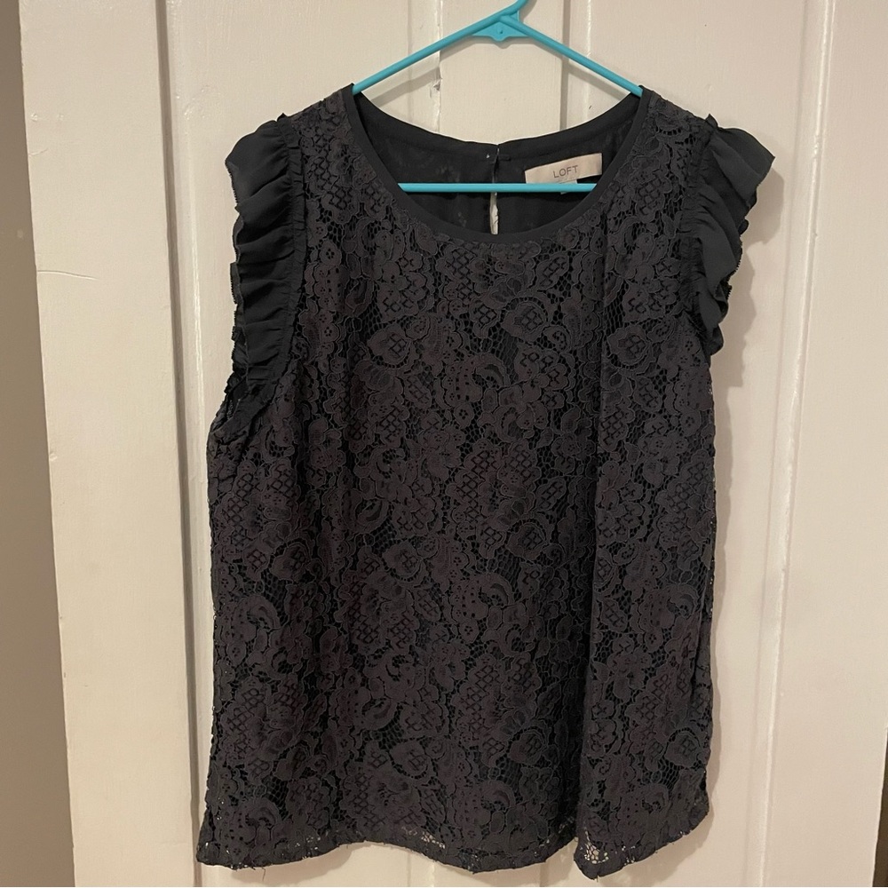Lacy sleeveless blouse from LOFT - size XL